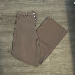 PacSun Bark Brown High Waisted Baggy Jeans